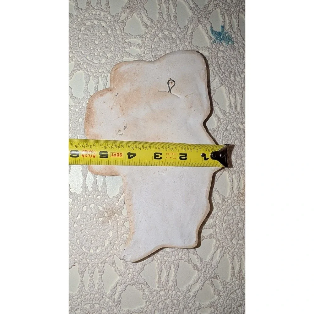 Miller‎ Studio chalkware Angel fish wall plaques 60s Set Of 2 Plaster-Chipped